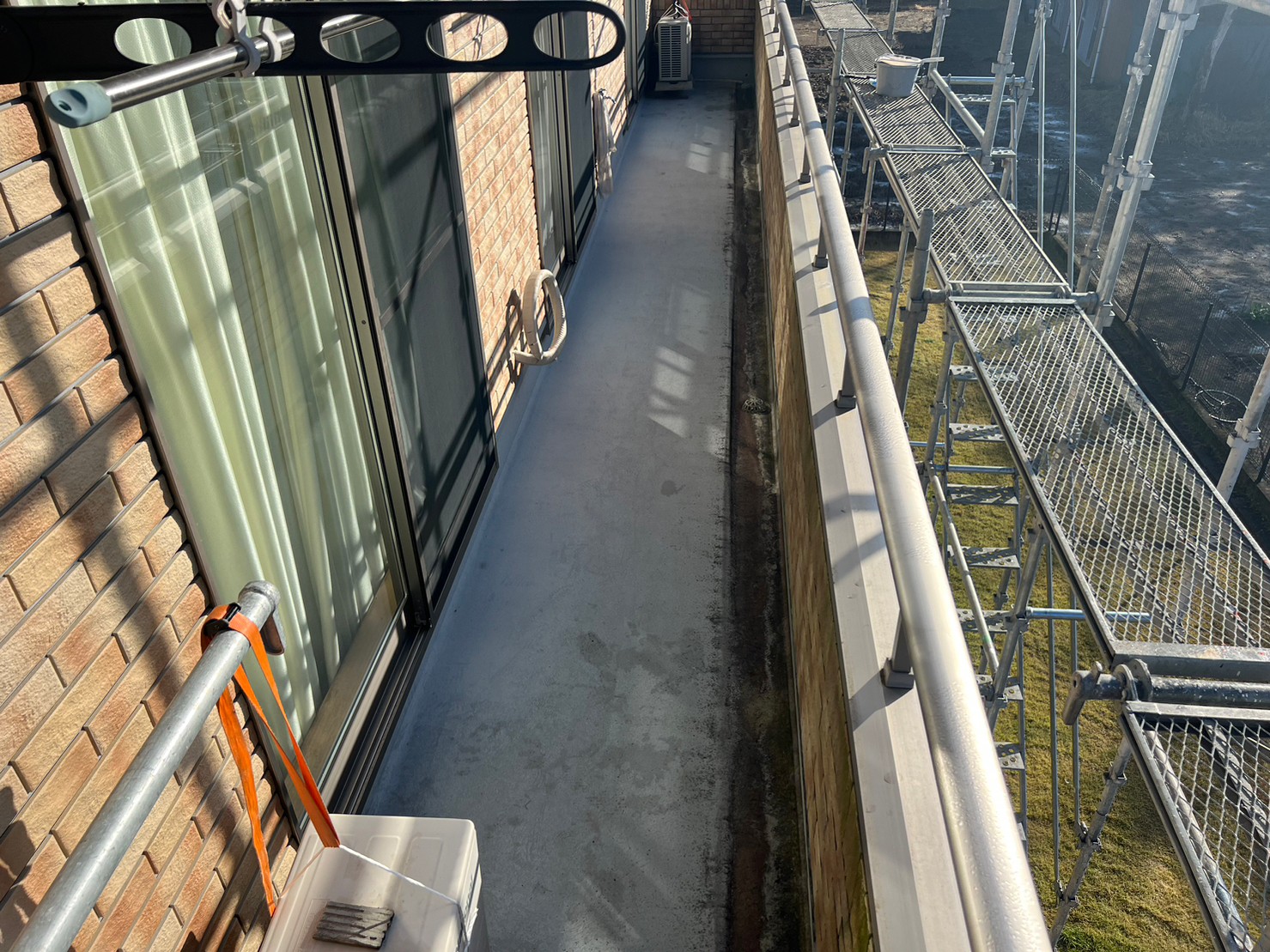 守山区のベランダ防水施工前