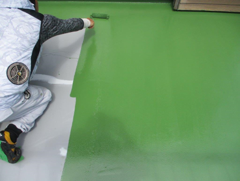 沼津市ベランダ防水上塗り