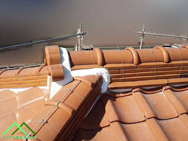 棟同士の交差部で