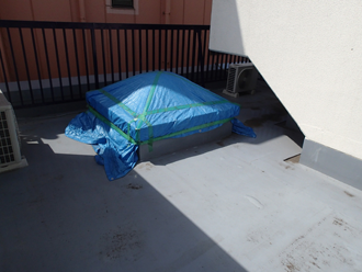 カバーがかかった天窓カバー