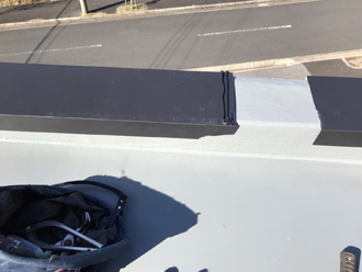 笠木交換の様子