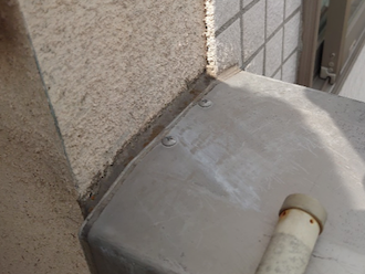 笠木のコーキング劣化