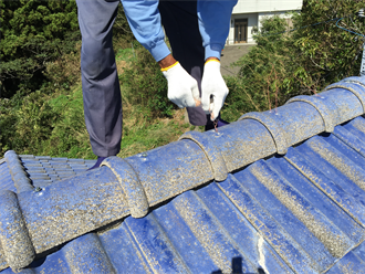 瓦屋根の撤去