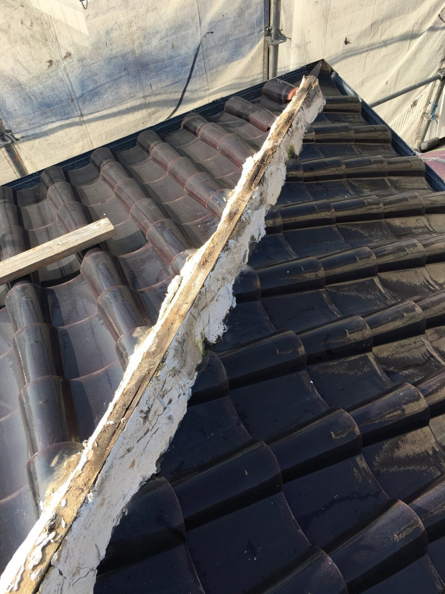 守山区で棟木の交換