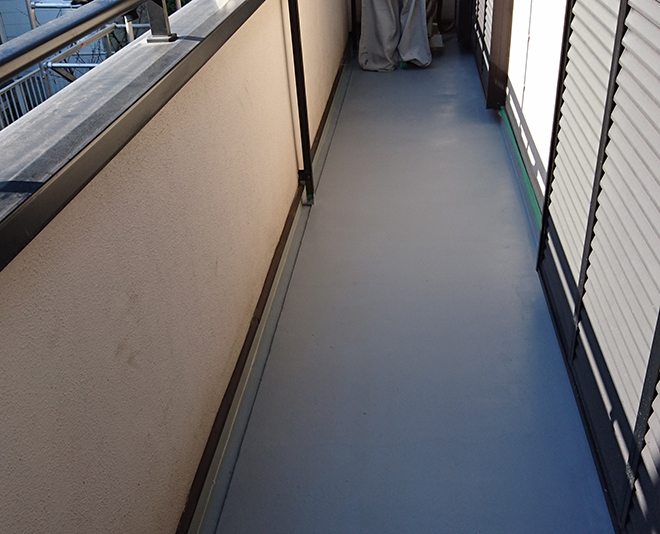 ベランダ防水工事施工後