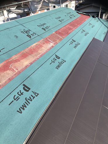 沼津雨漏り重ね葺き防水紙