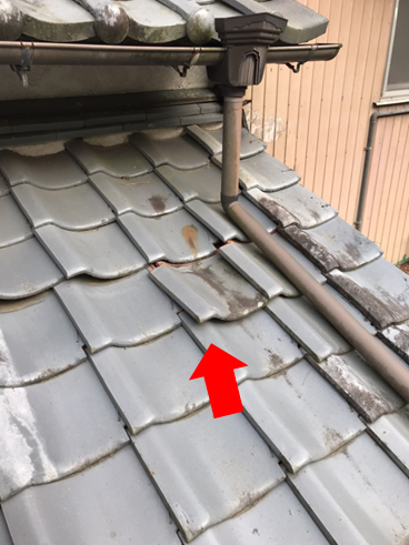 沼津市瓦ズレ雨漏り