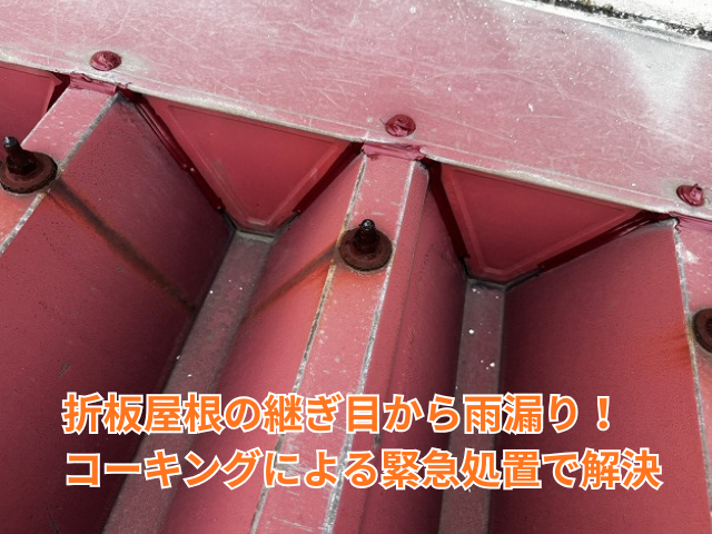 杉戸町｜折板屋根の雨漏り診断！ボルトと継ぎ目の劣化は緊急処置が必要