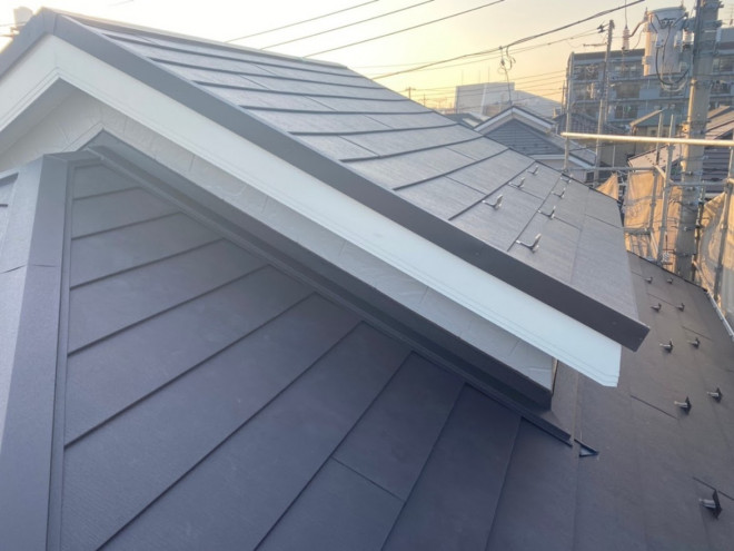 施工後の屋根全体