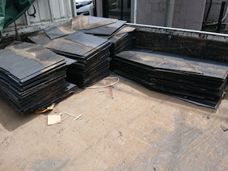 撤去したスレート屋根