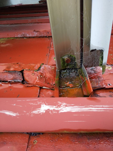 沼津市雨漏りベランダ接続部