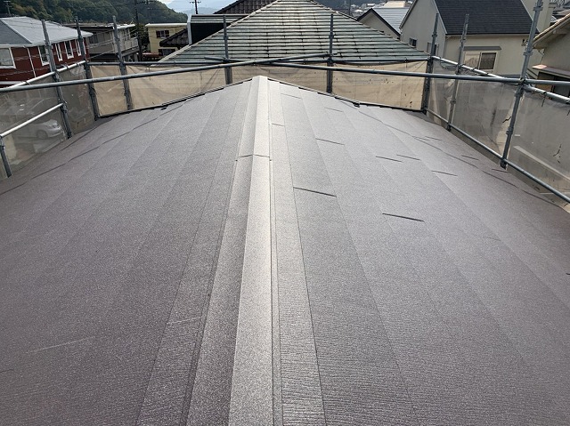 東大阪市　カラーベストからガルテクトブラウン　施工後②