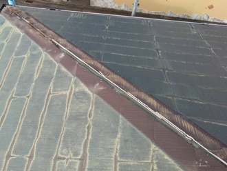 棟板金交換工事　清掃