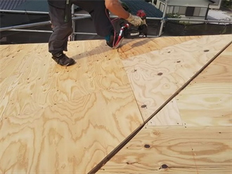 構造用合板の設置