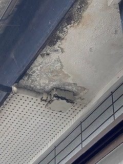 雨漏りが原因で劣化した軒天