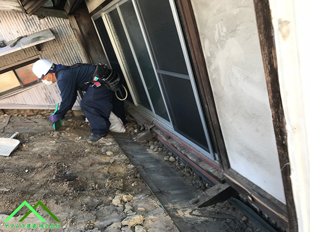 屋根土なども取って行きます