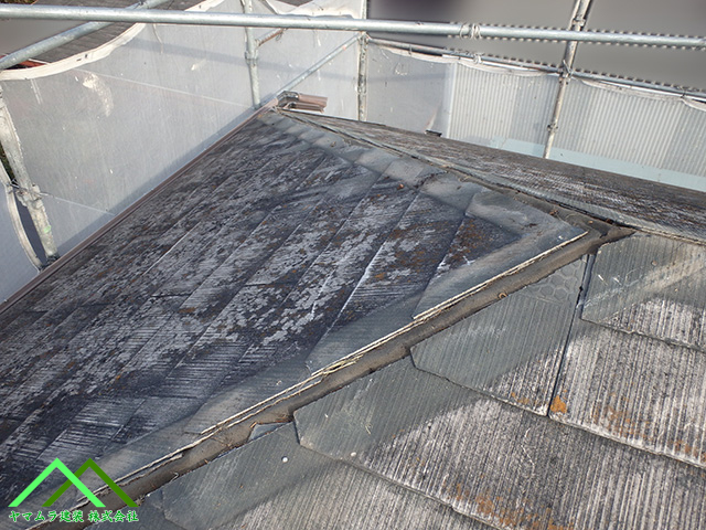 隅棟部の土台材取り