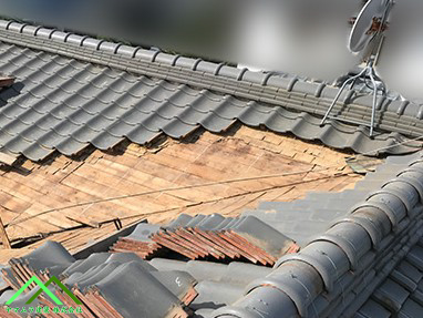 瓦を確保します