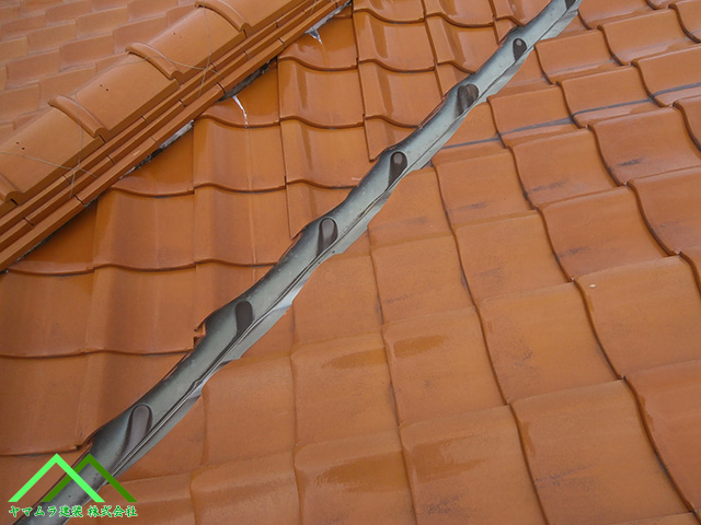 雨だれが付いていた