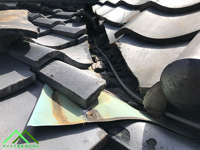 谷樋が劣化しています