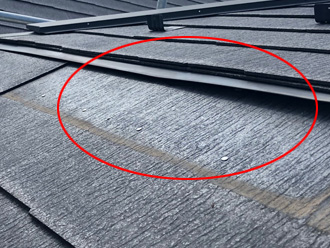 横浜市戸塚区汲沢町で強風被害からスレート屋根の一部が飛散