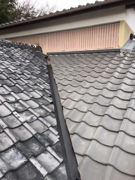 沼津市瓦屋根谷板金交換