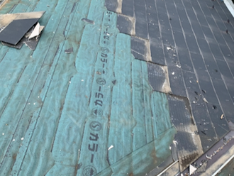 スレート屋根の撤去