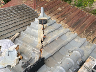 野地板補修と瓦の部分葺き直しが完了