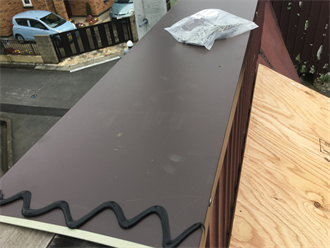 笠木板金の設置