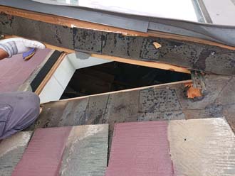 天窓を取り外します