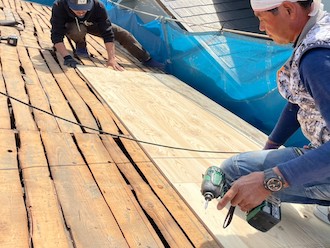 野地板増し張り