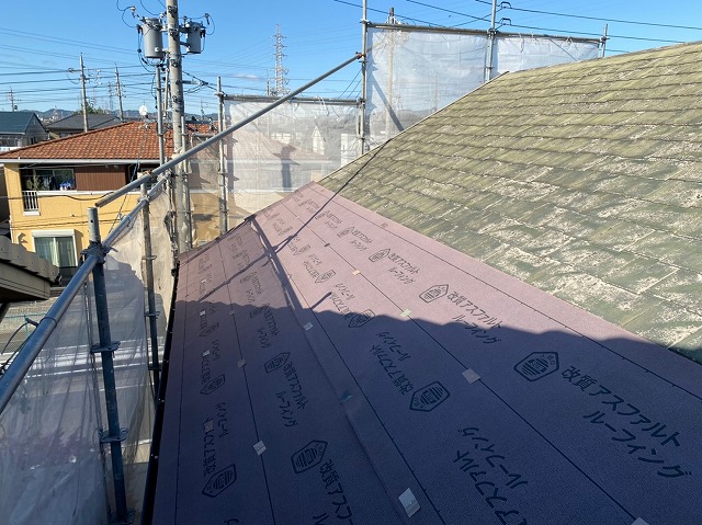 カラーベスト　ルーフィング貼り