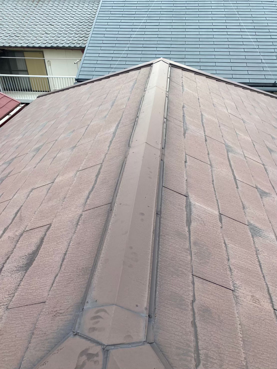 守山区のカラーベスト屋根の劣化