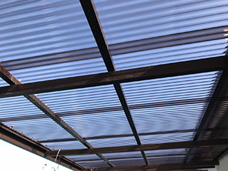 ポリカ波板設置が完了