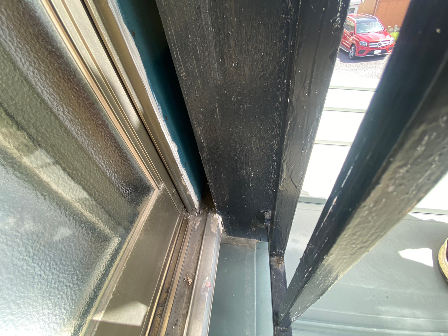 守山区で戸袋の裏から雨漏り