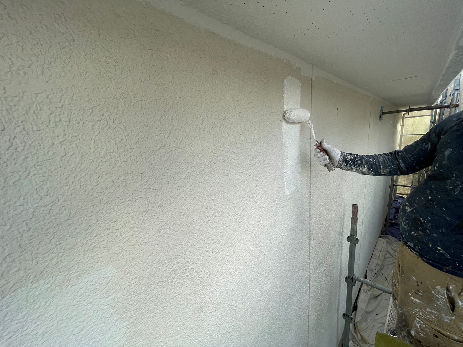 春日井市のパーフェクトトップを使用した外壁塗装を行いました