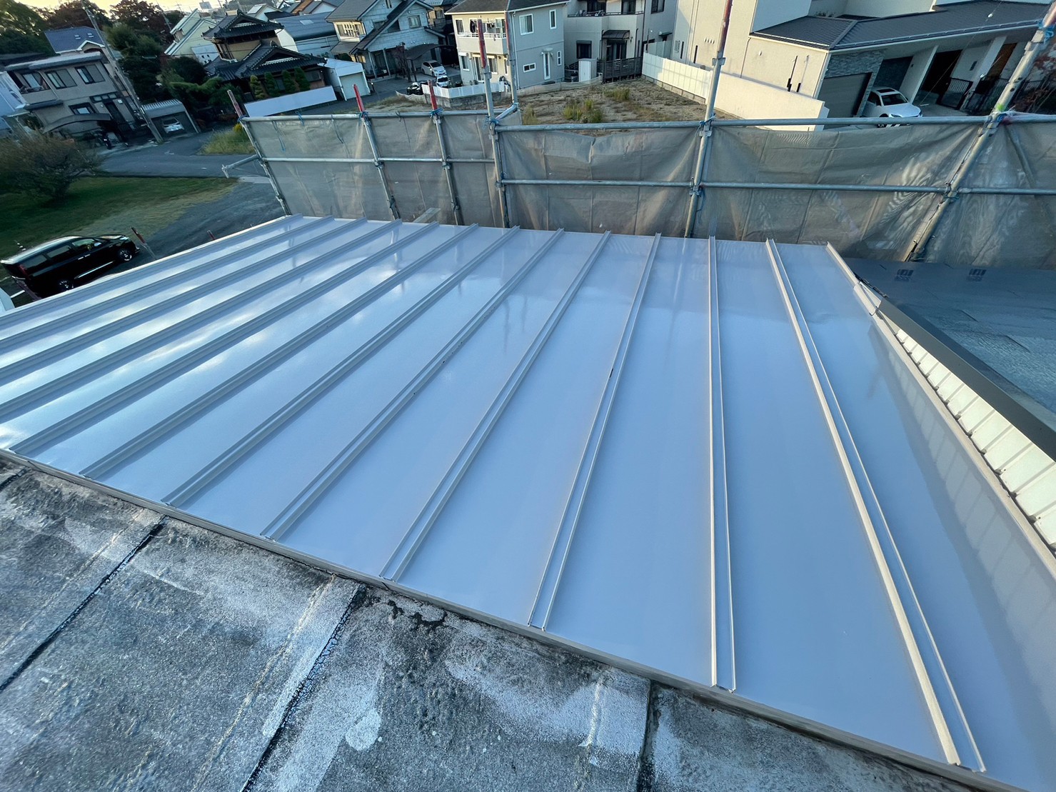 春日井市の瓦棒の屋根塗装