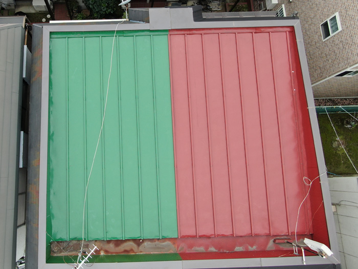 ドローンの屋根写真