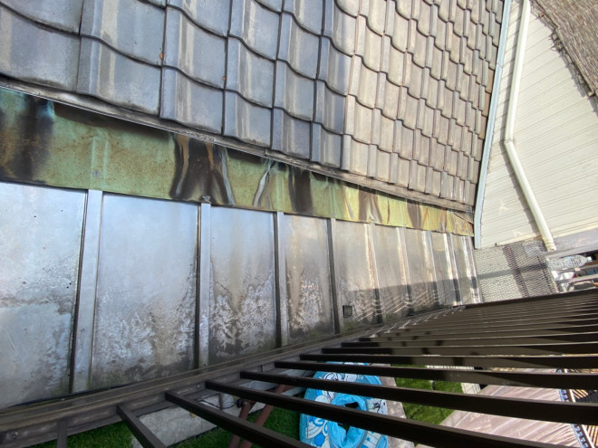 北区の銅板劣化