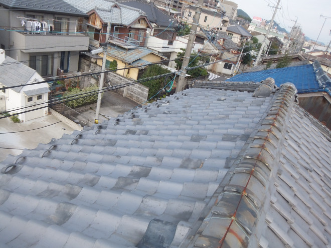 日本瓦　葺き替え前