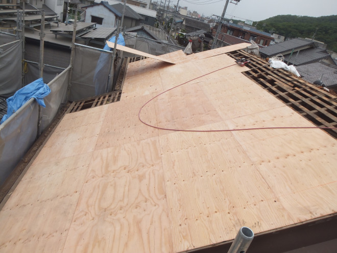 下地　コンパネ貼り