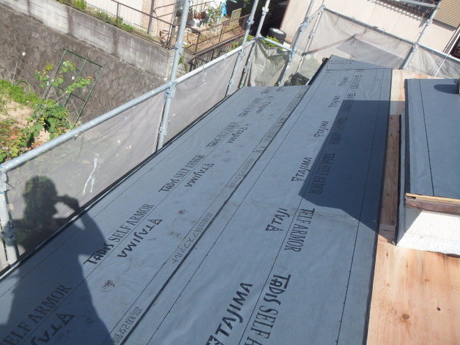 防水シート施工