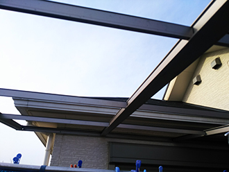 ポリカ屋根がなくなったベランダ