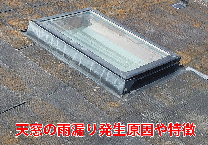 天窓から発生する雨漏り｜天窓の雨漏り原因や特徴を解説！