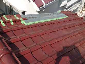 流山市西初石の台風被害は瓦の落下や波板破損、雨樋の外れなど多岐に渡るものでした