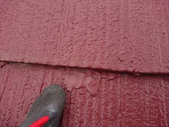 タスペーサーの設置がされていない端部