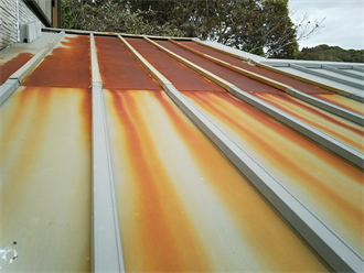 瓦棒屋根の錆び