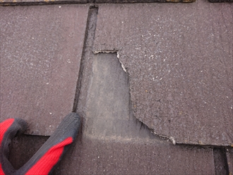 スレートの割れ