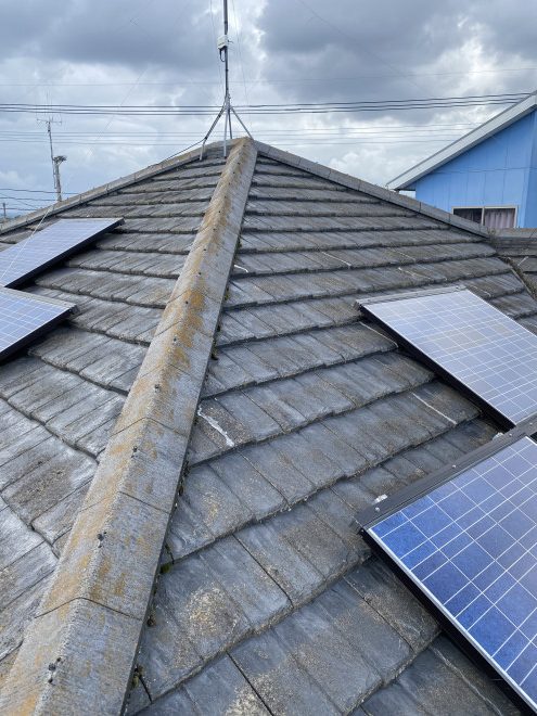 セメントの平瓦　雨漏り