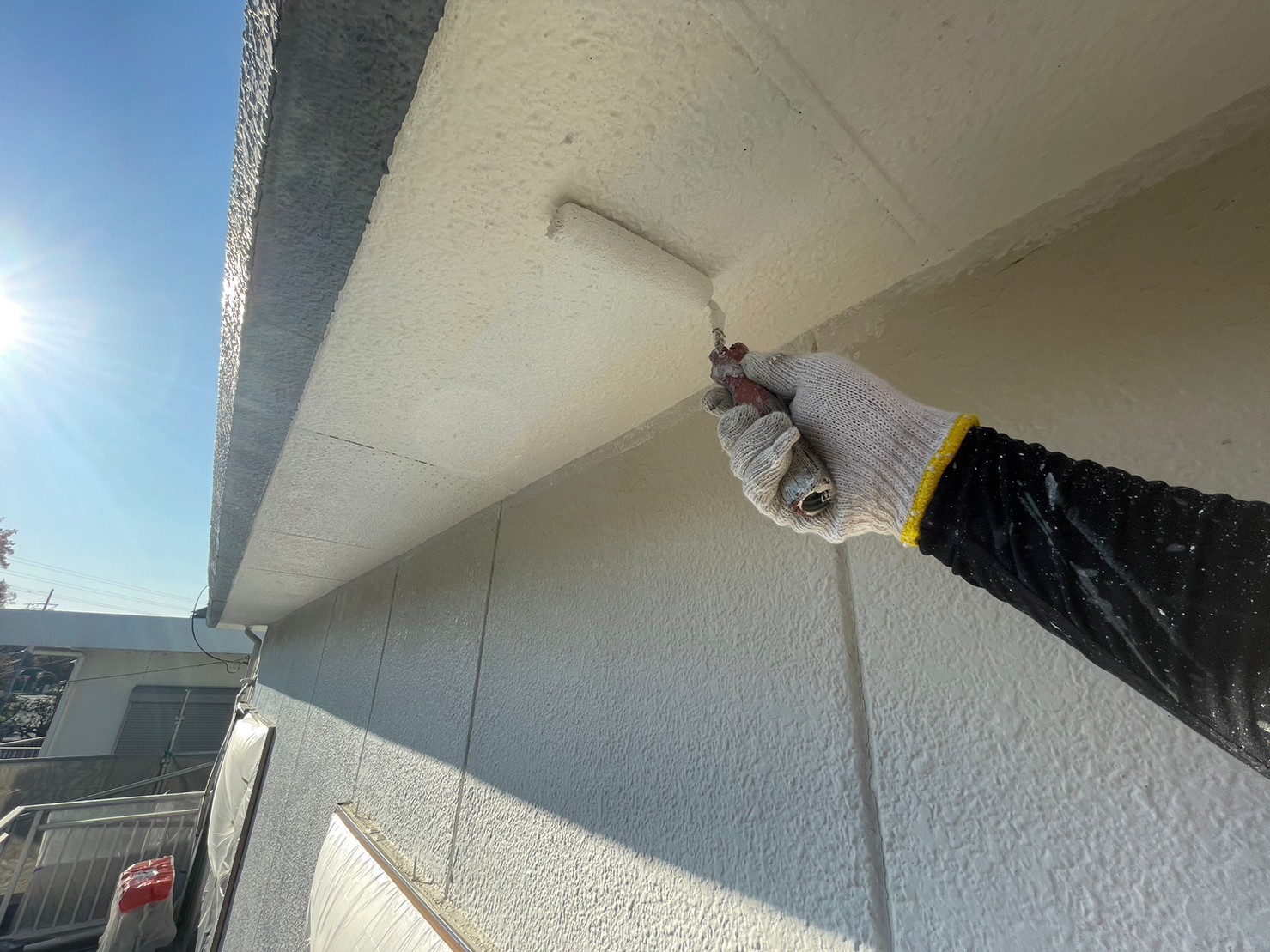 春日井市の外壁塗装、軒天塗装